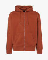 Felpa con zip e micrologo ricamato