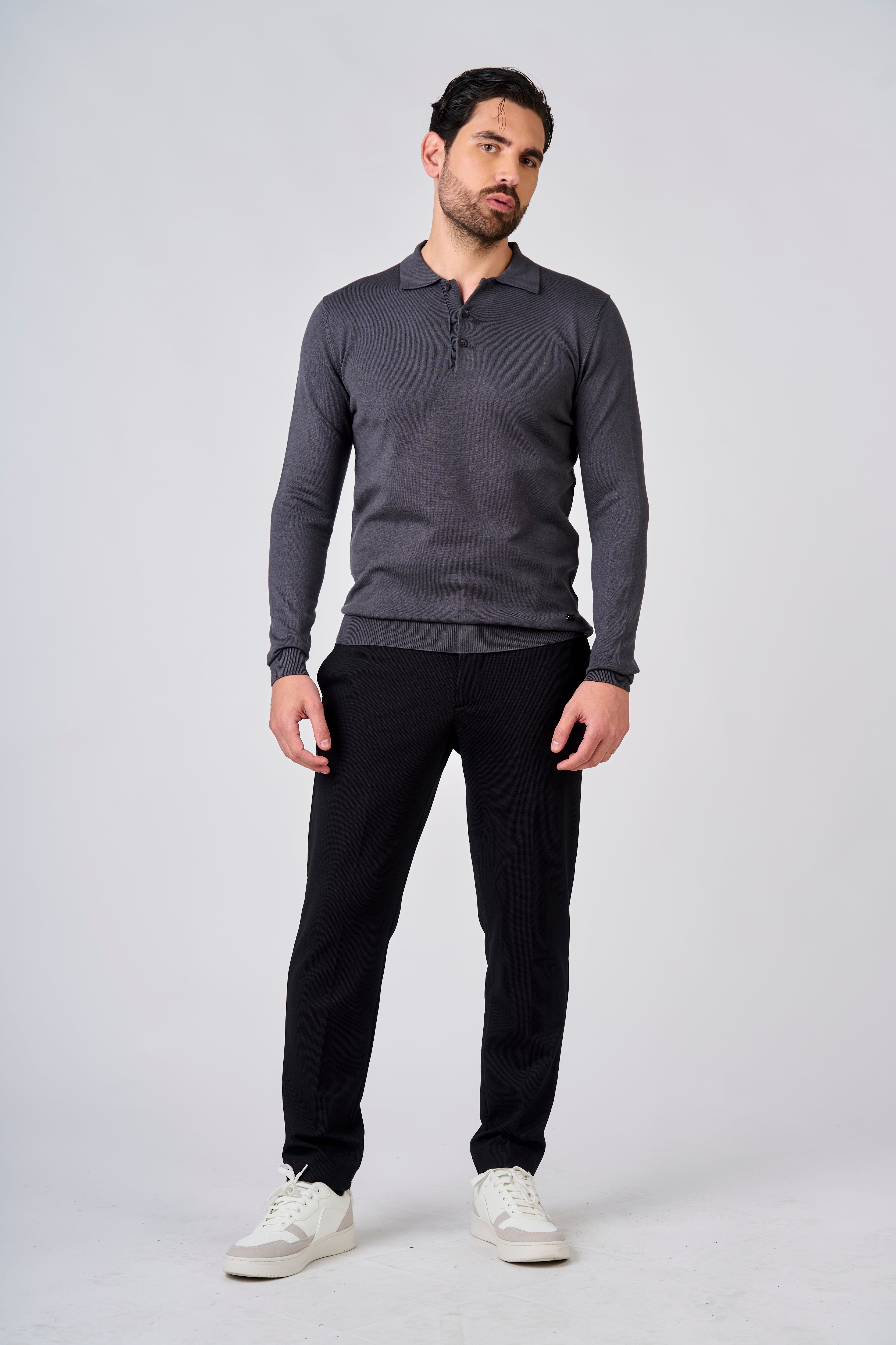 Maglia polo manica lunga