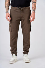 Pantaloni cargo in felpa di piquet