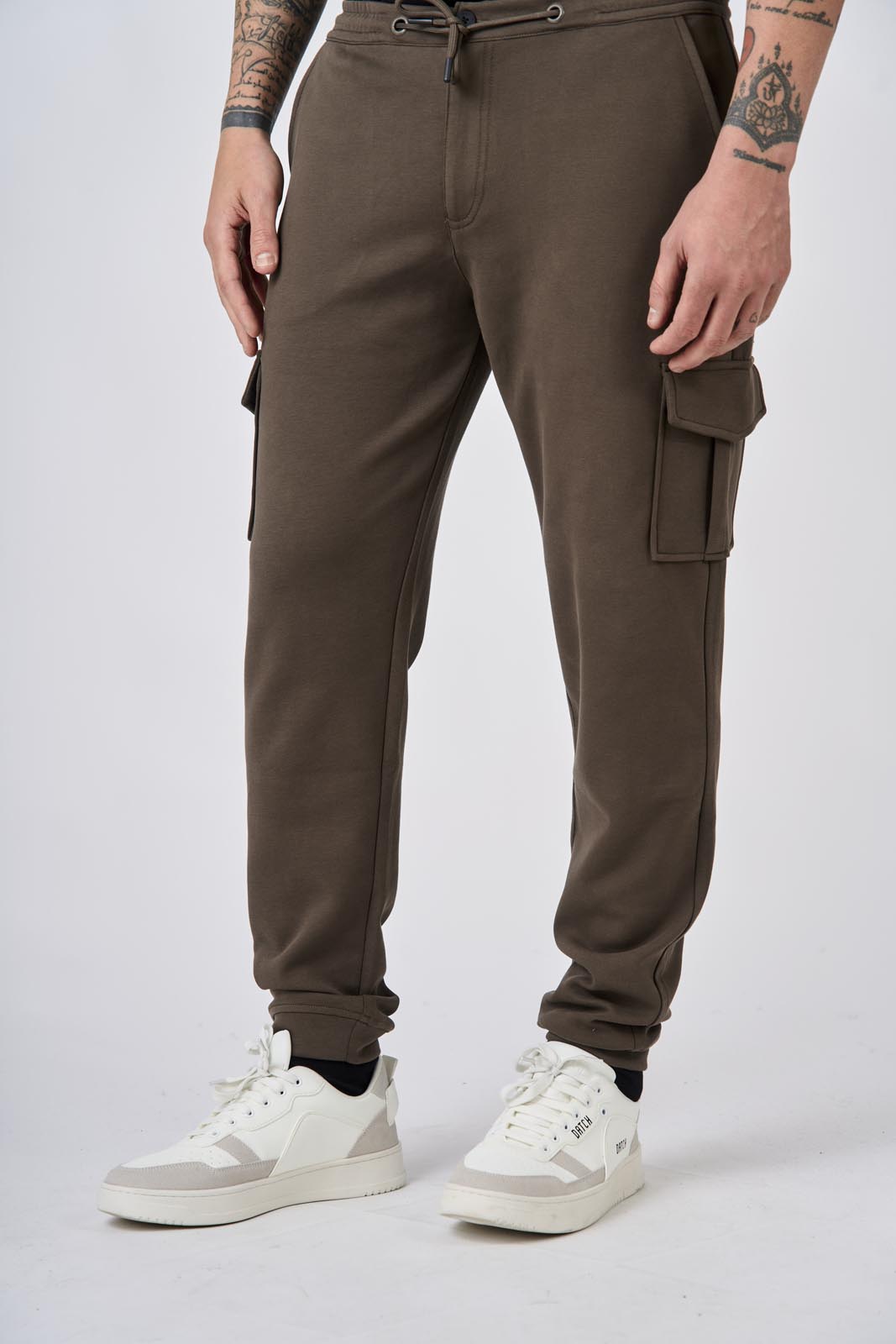 Pantaloni cargo in felpa di piquet