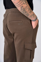 Pantaloni cargo in felpa di piquet