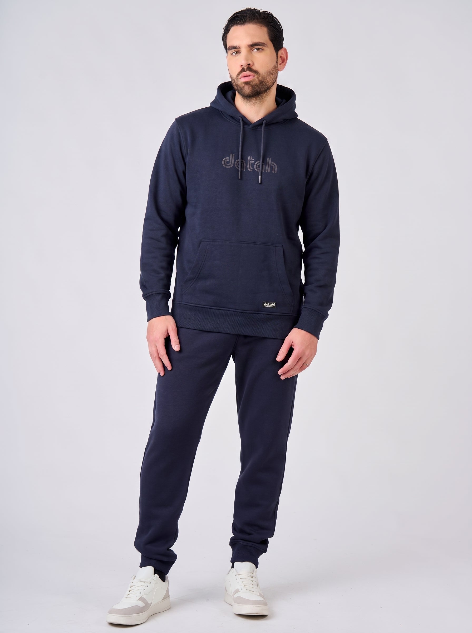 Felpa con cappuccio e logo centrale