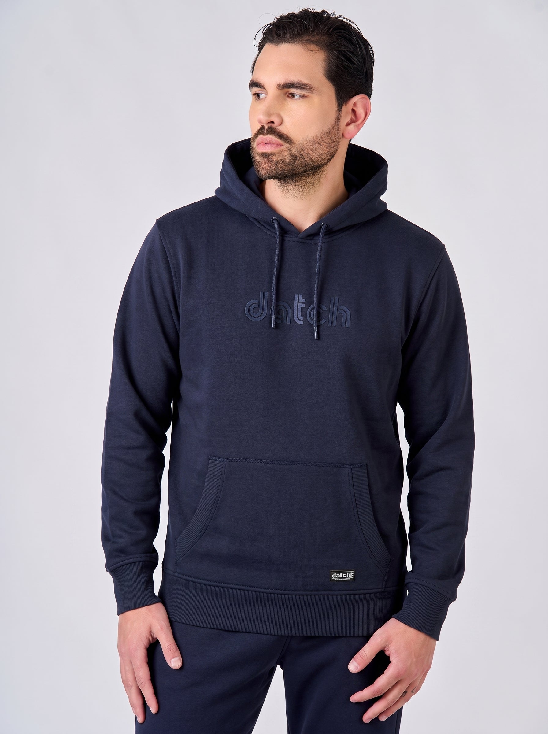 Felpa con cappuccio e logo centrale