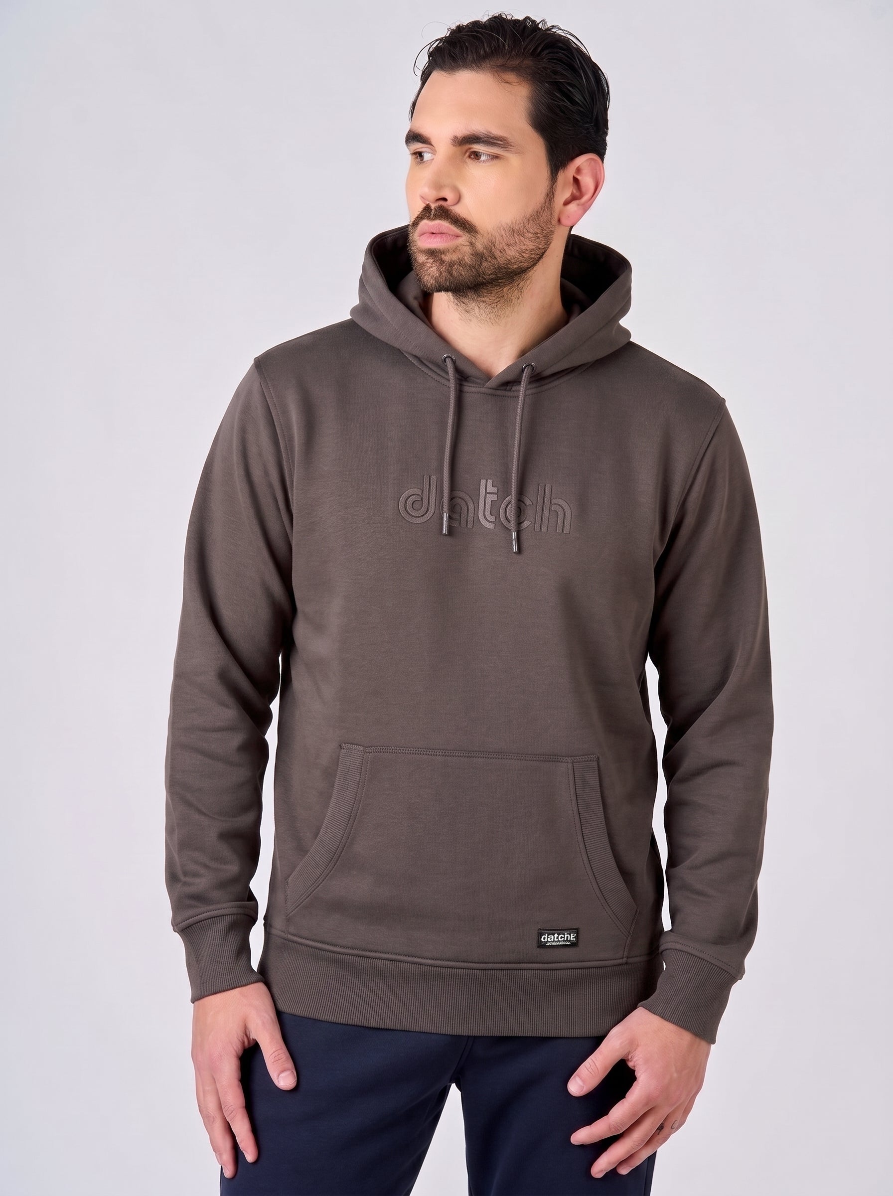 Felpa con cappuccio e logo centrale