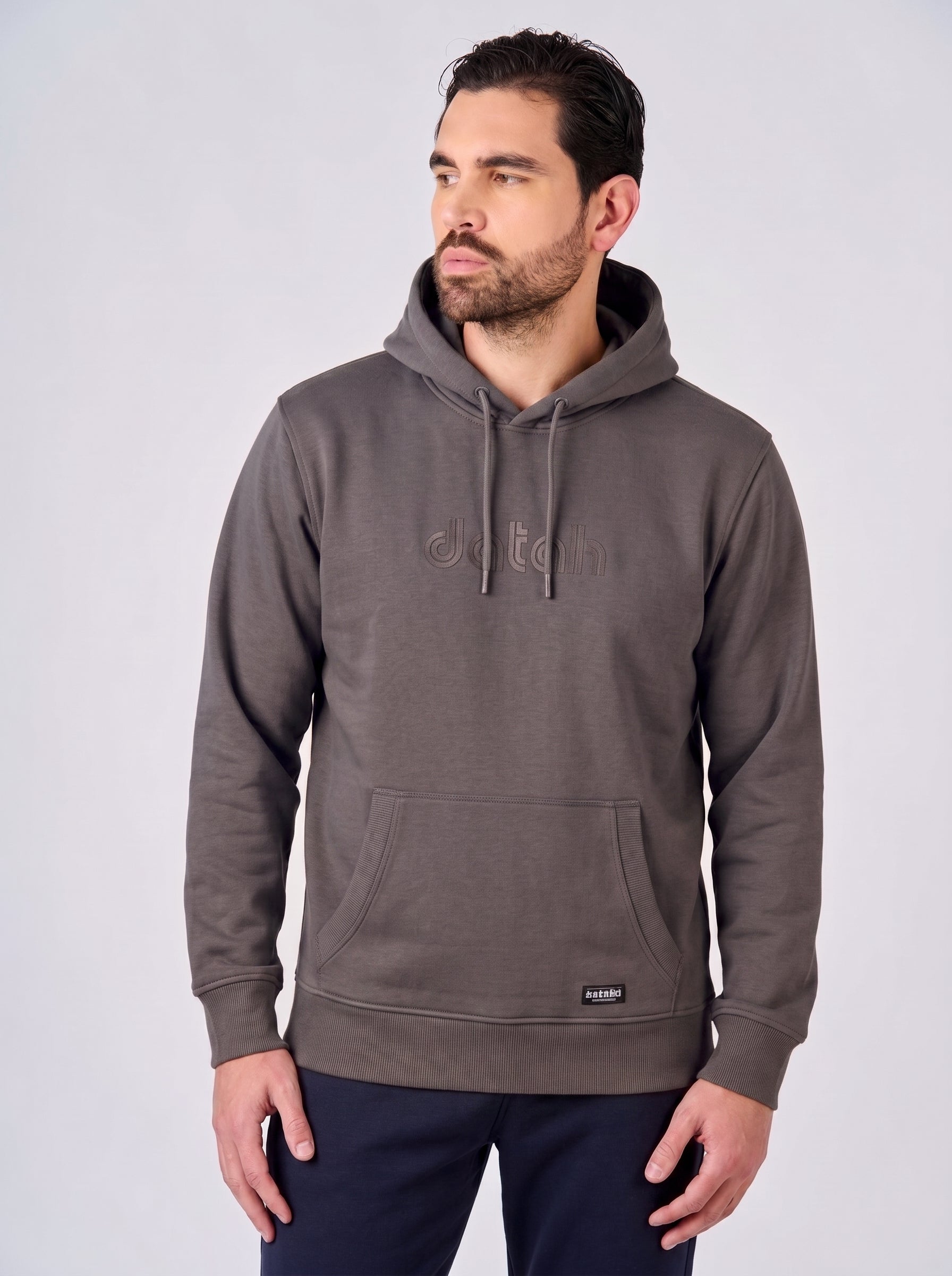 Felpa con cappuccio e logo centrale