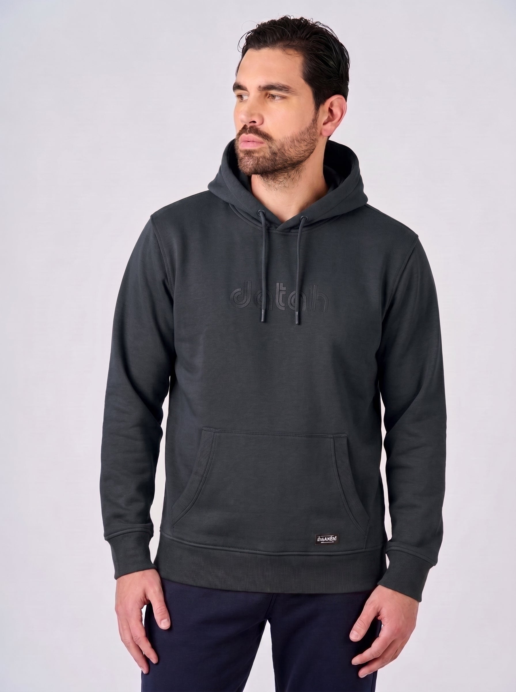 Felpa con cappuccio e logo centrale