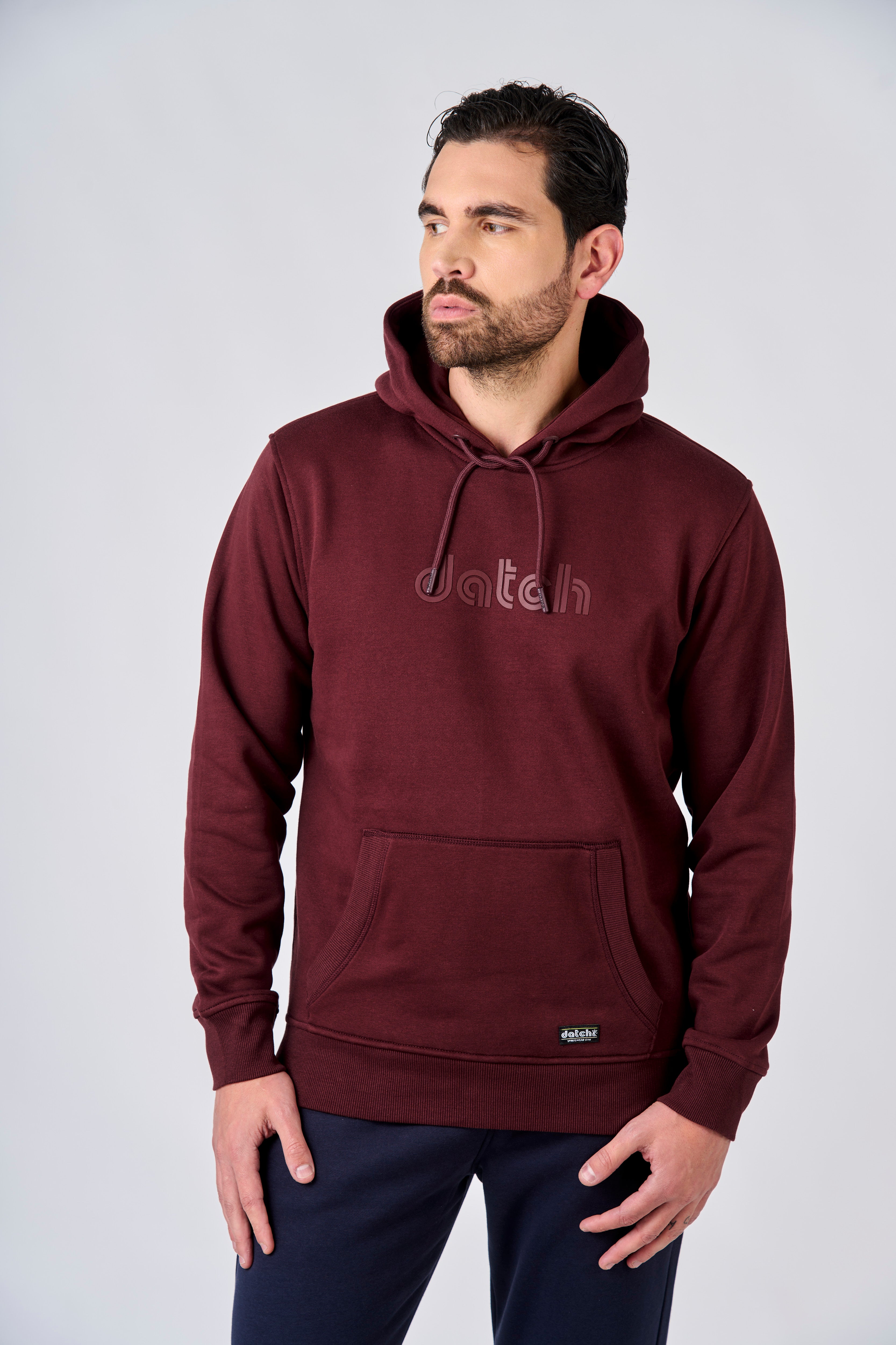 Felpa con cappuccio e logo centrale