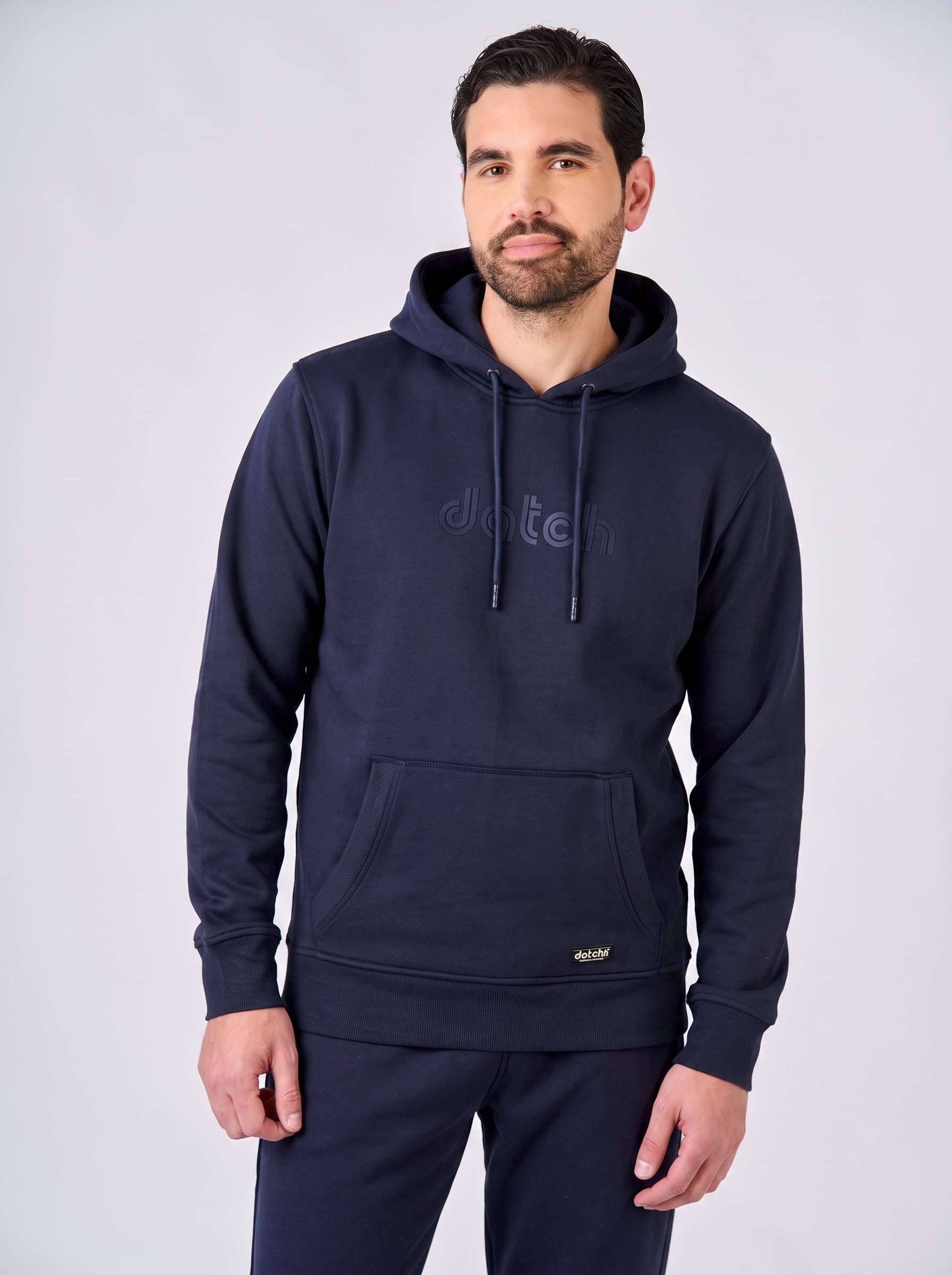 Felpa con cappuccio e logo centrale