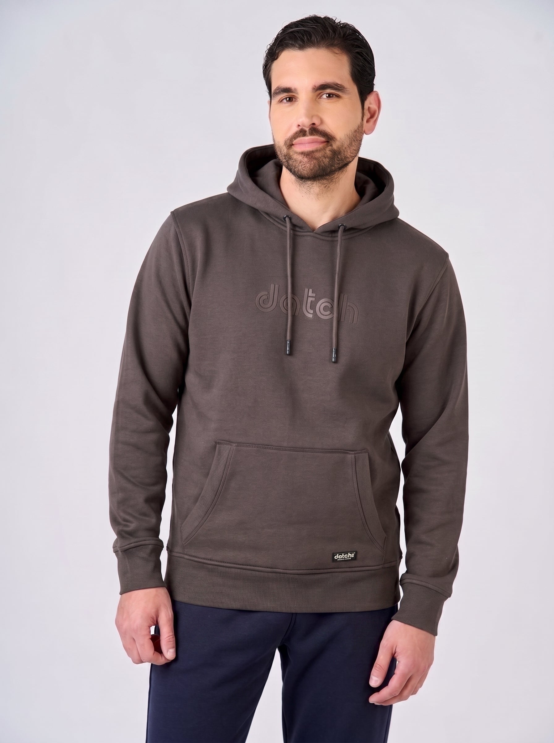 Felpa con cappuccio e logo centrale