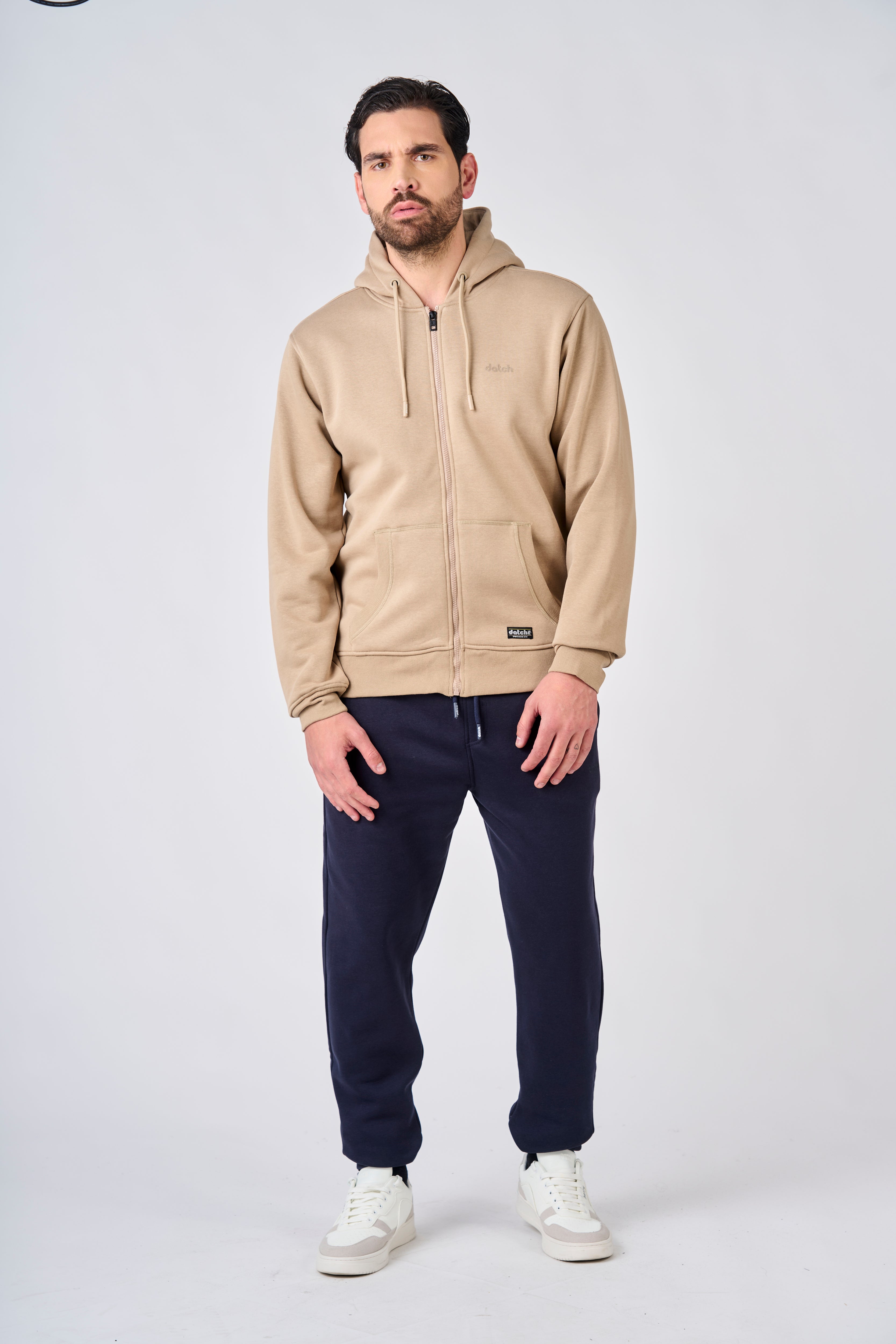 Felpa con zip e cappuccio