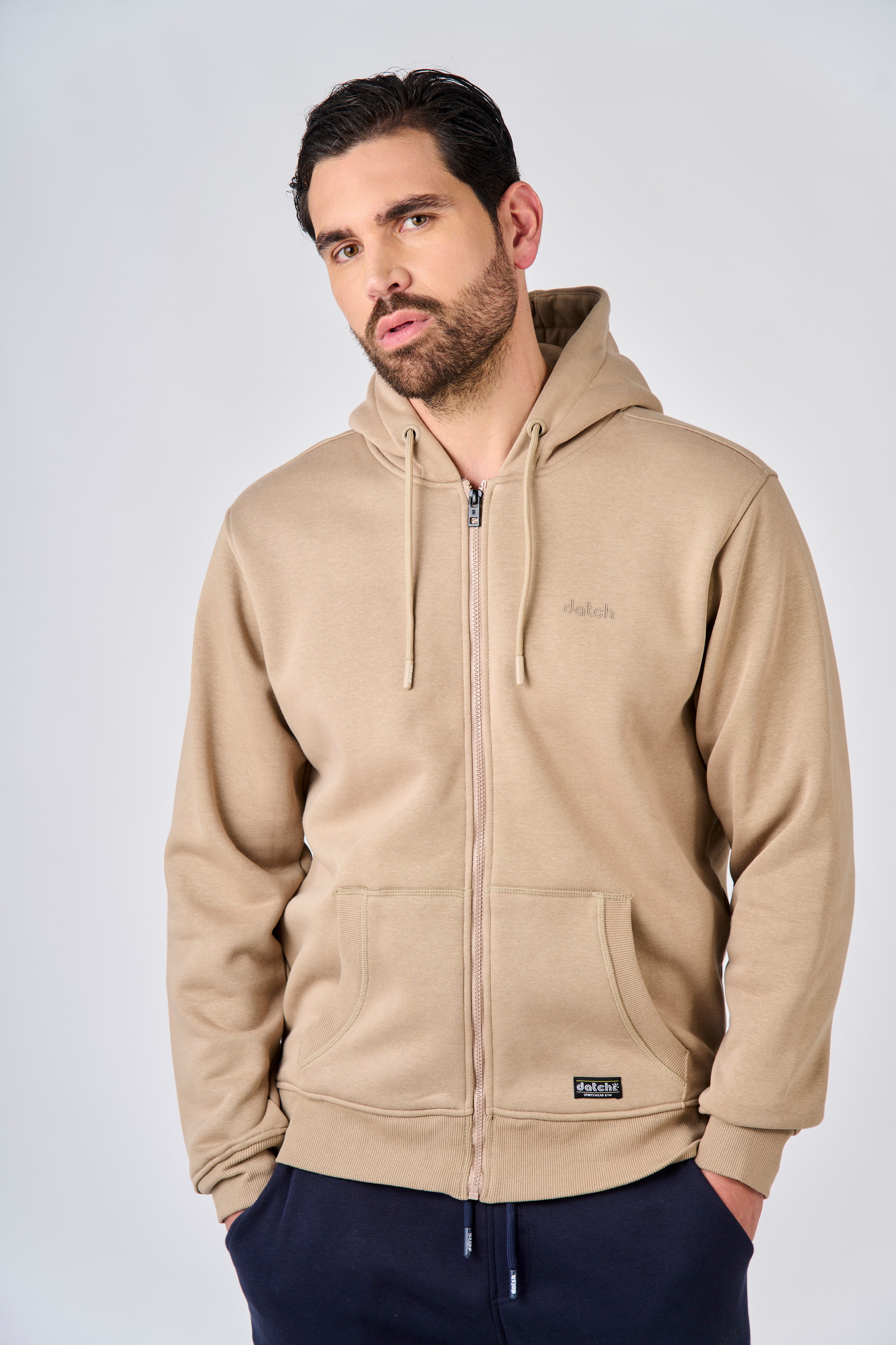 Felpa con zip e cappuccio