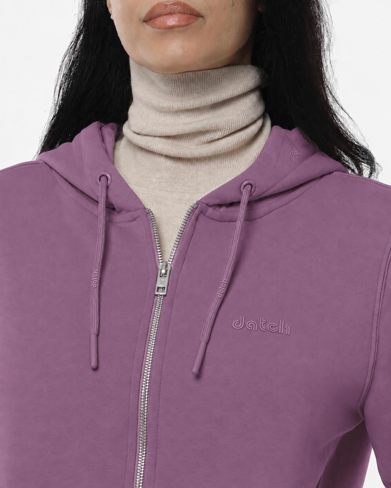 Felpa zip con cappuccio donna