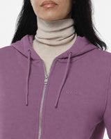 Felpa zip con cappuccio donna