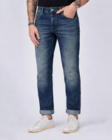 Jeans slim fit tonalità sabbia