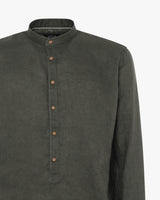 Camicia in lino - Collo serafino