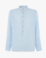 Camicia in lino - Collo serafino