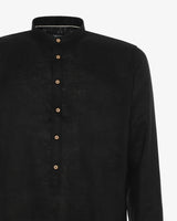 Camicia in lino - Collo serafino