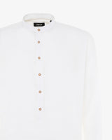 Camicia in lino - Collo serafino