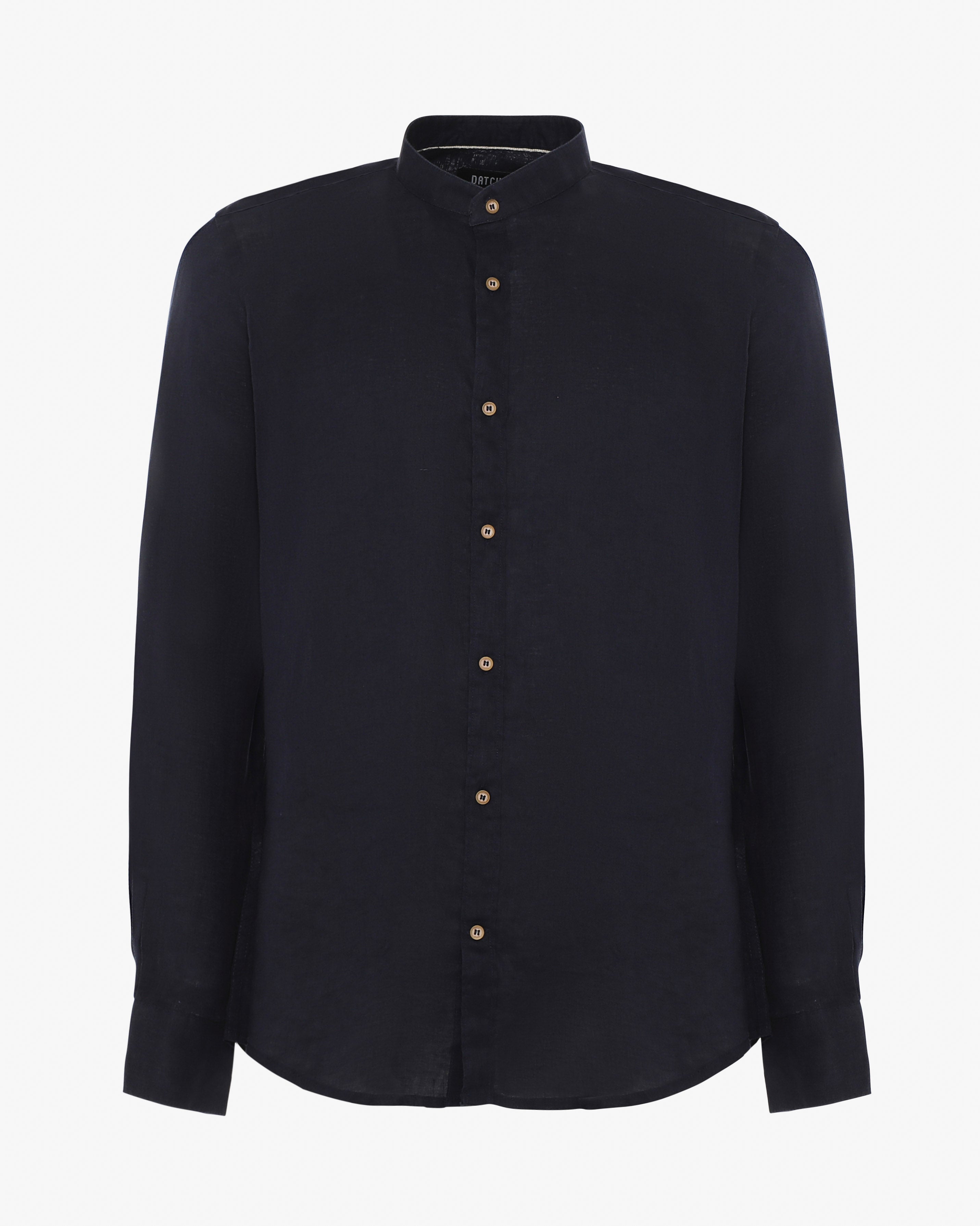 Camicia in lino - Collo serafino