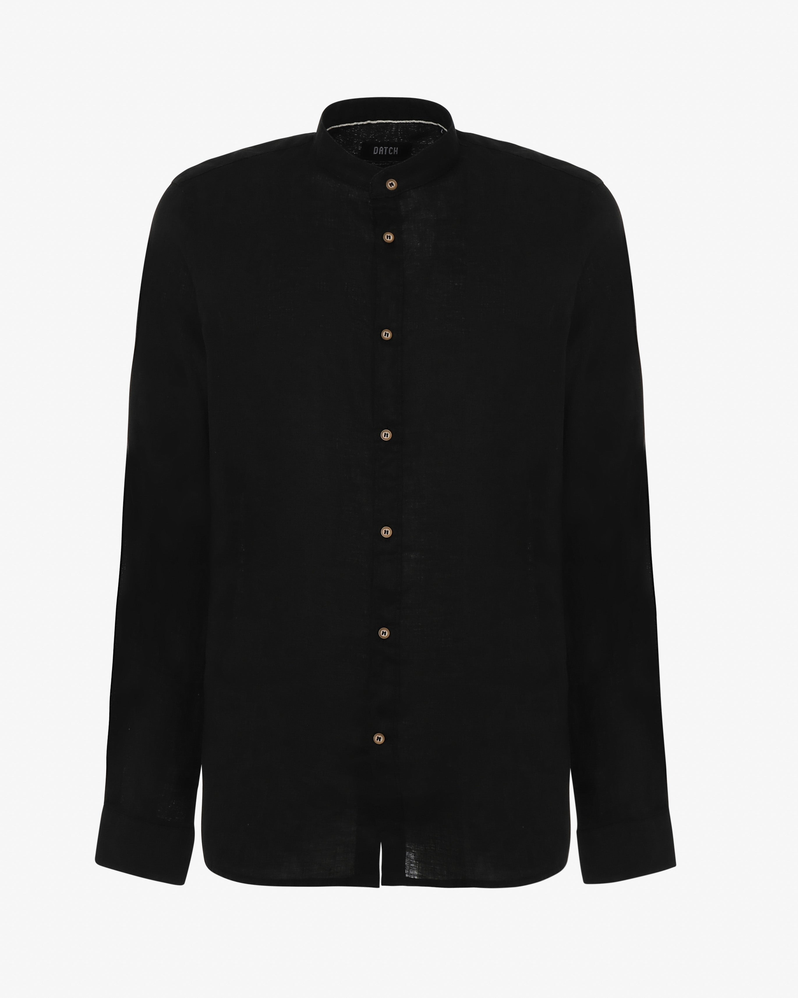 Camicia in lino - Collo serafino