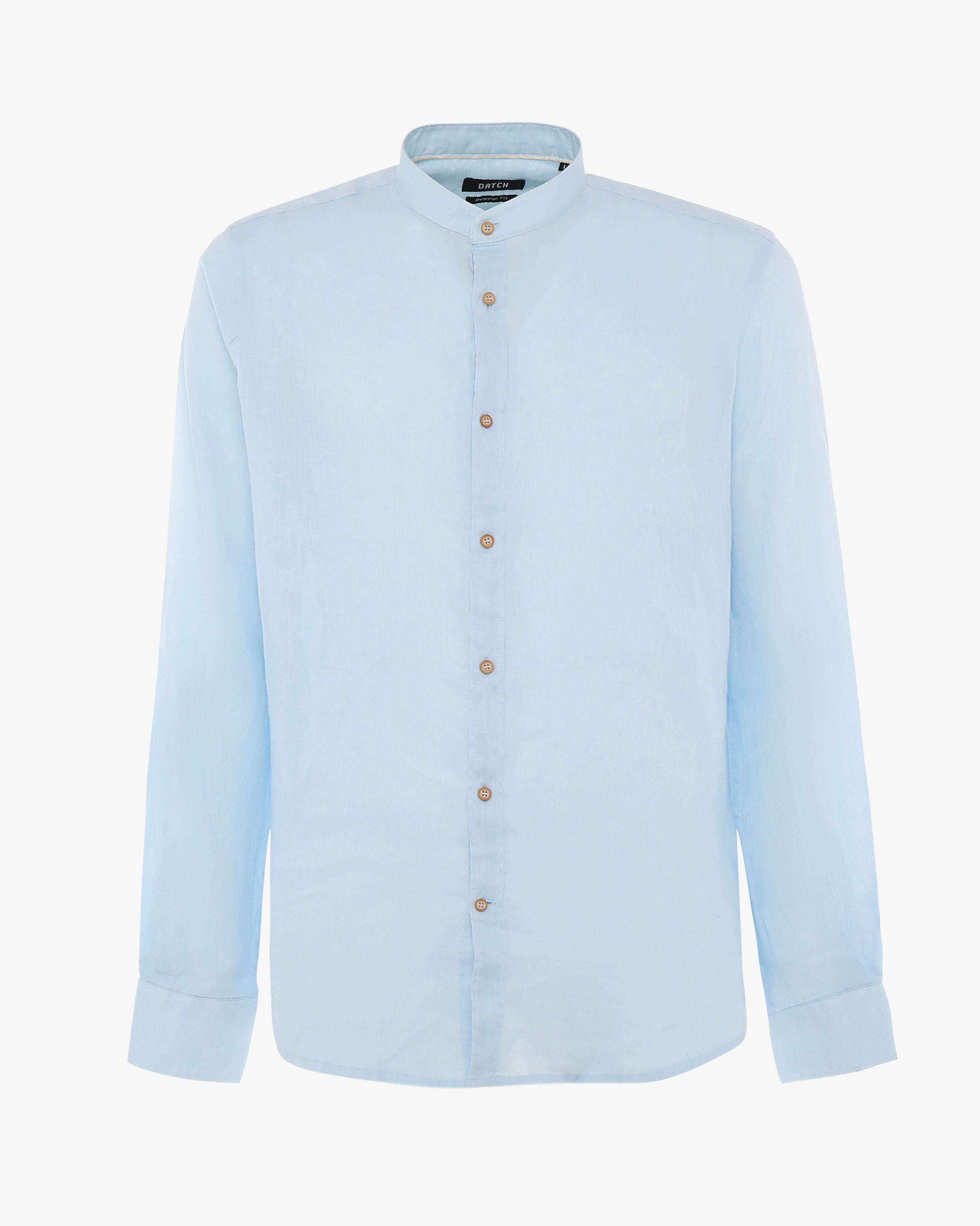 Camicia in lino - Collo serafino