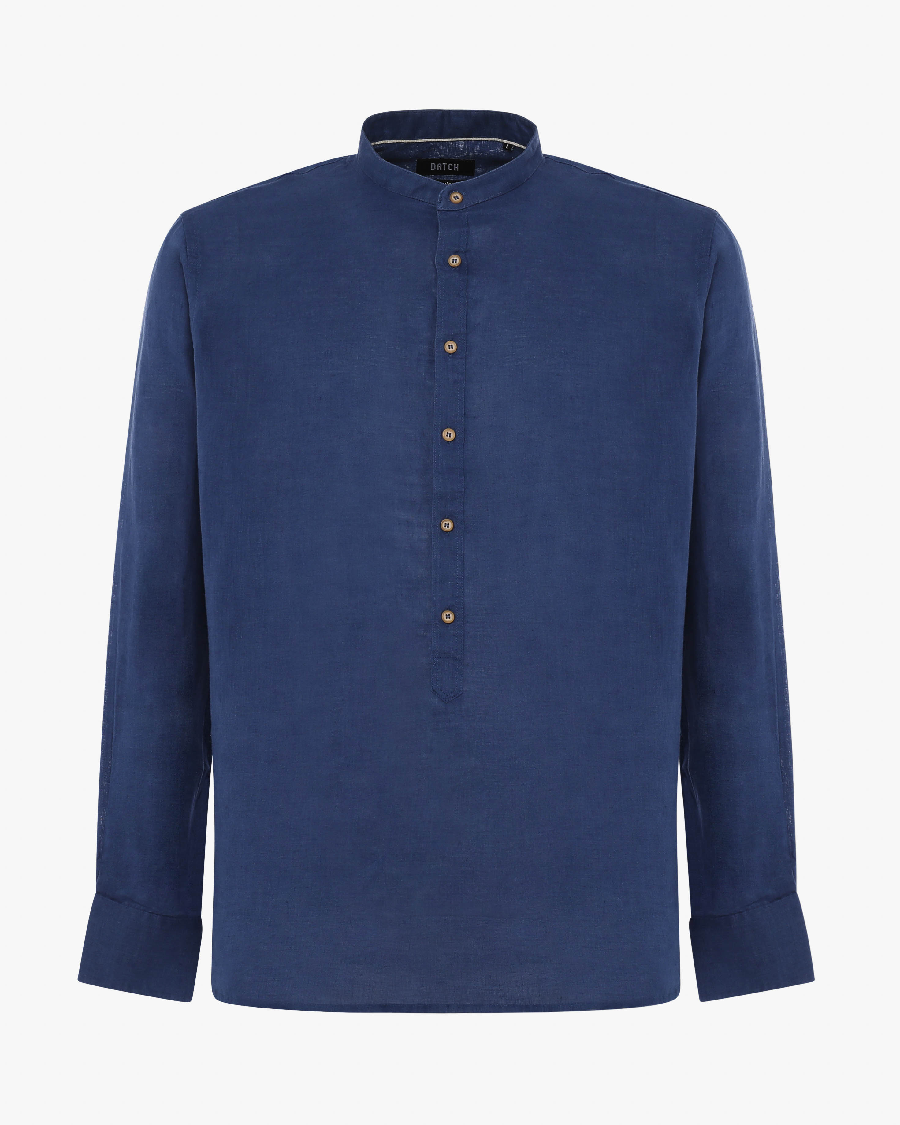 Camicia in lino - Collo serafino