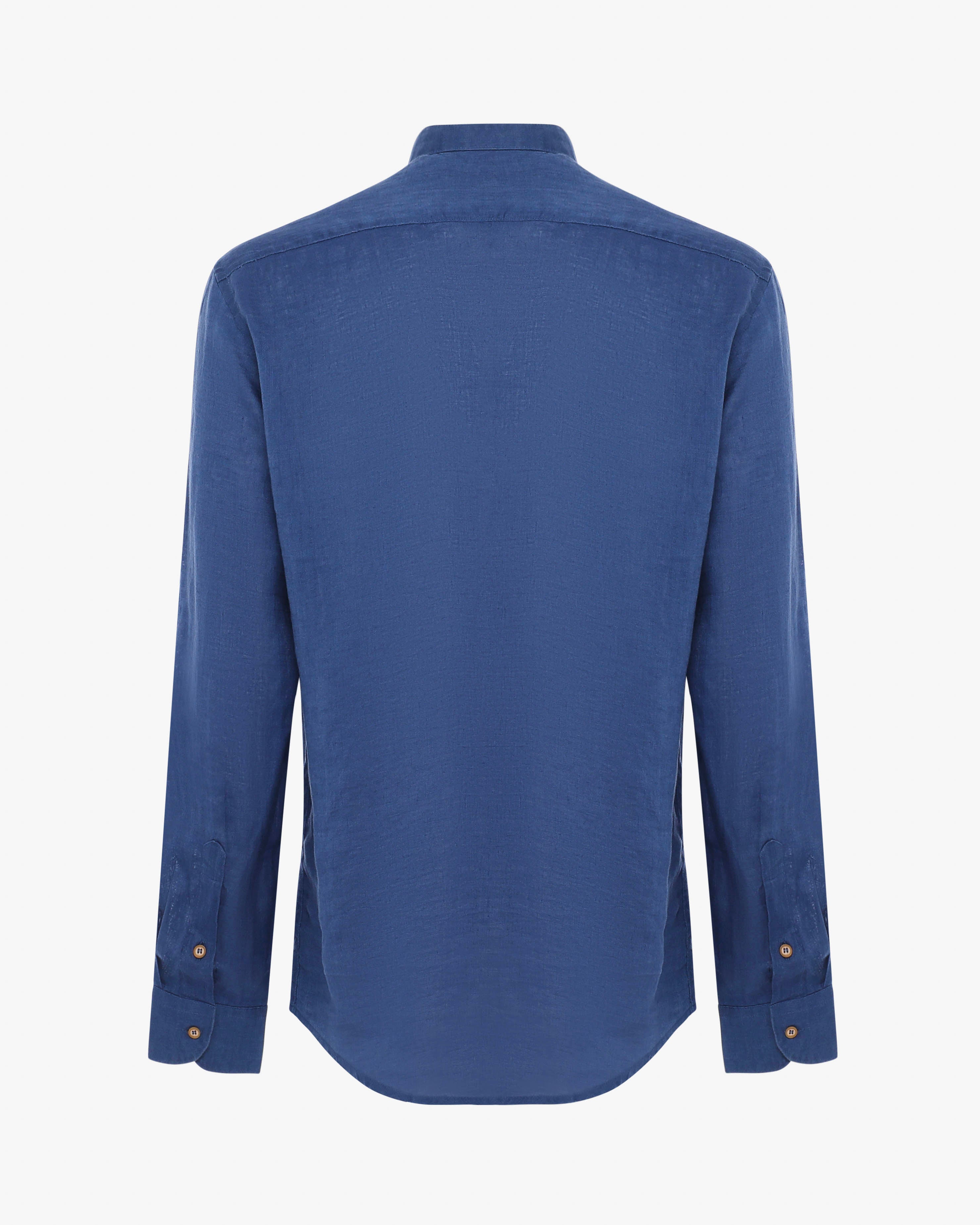 Camicia in lino - Collo serafino