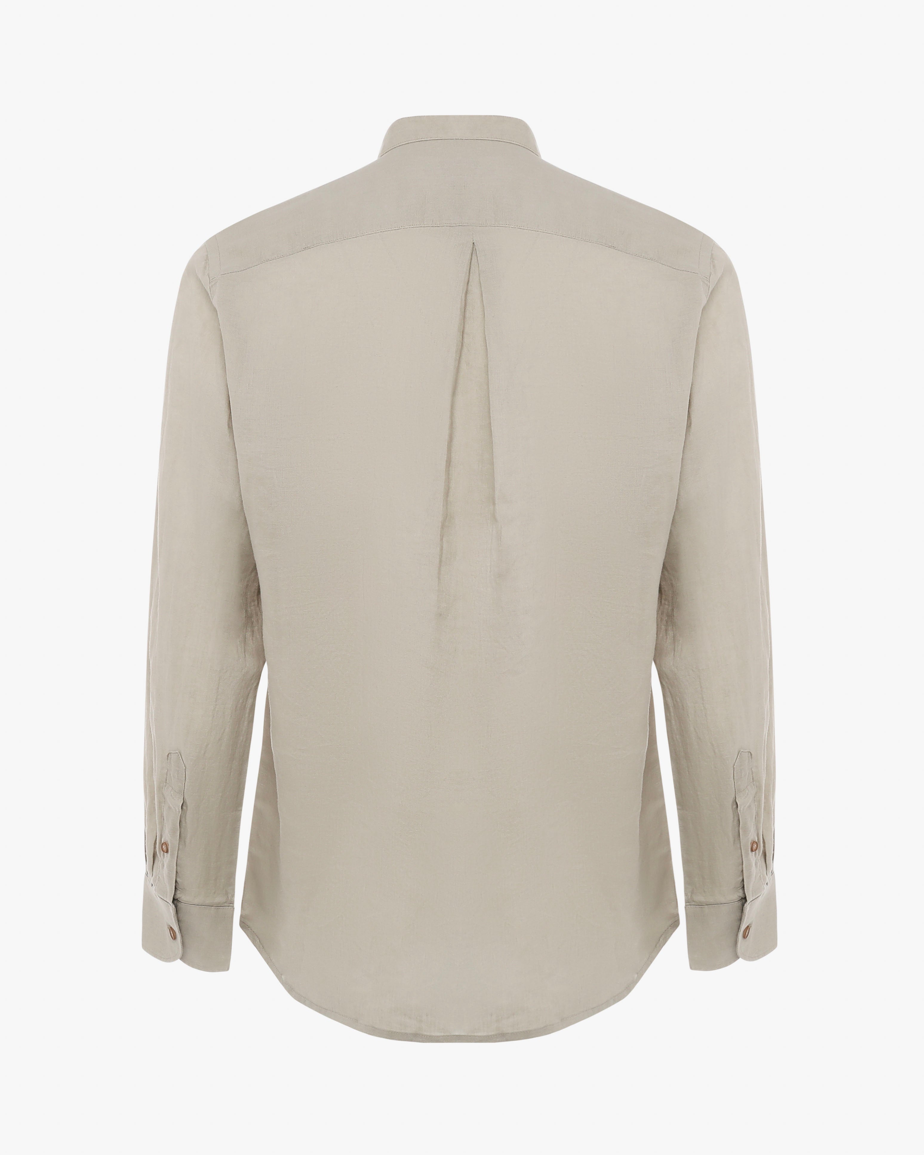 Camicia in lino - Collo serafino