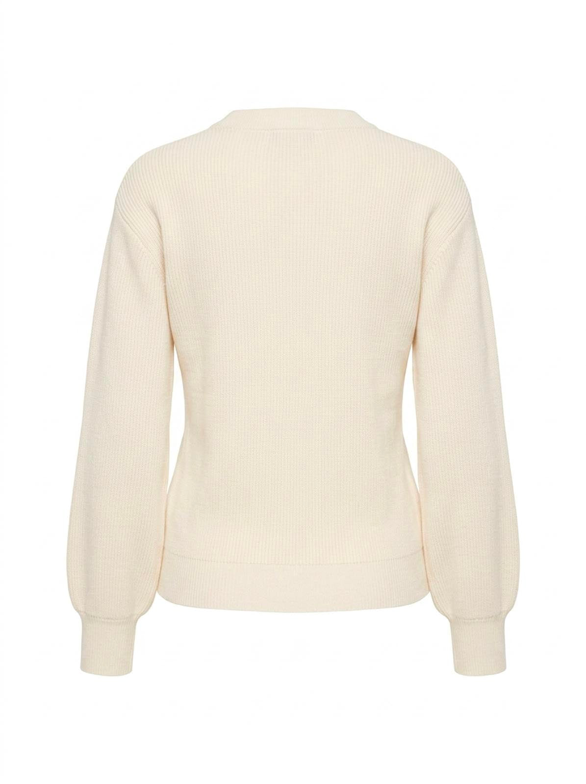 Maglia con strass al girocollo