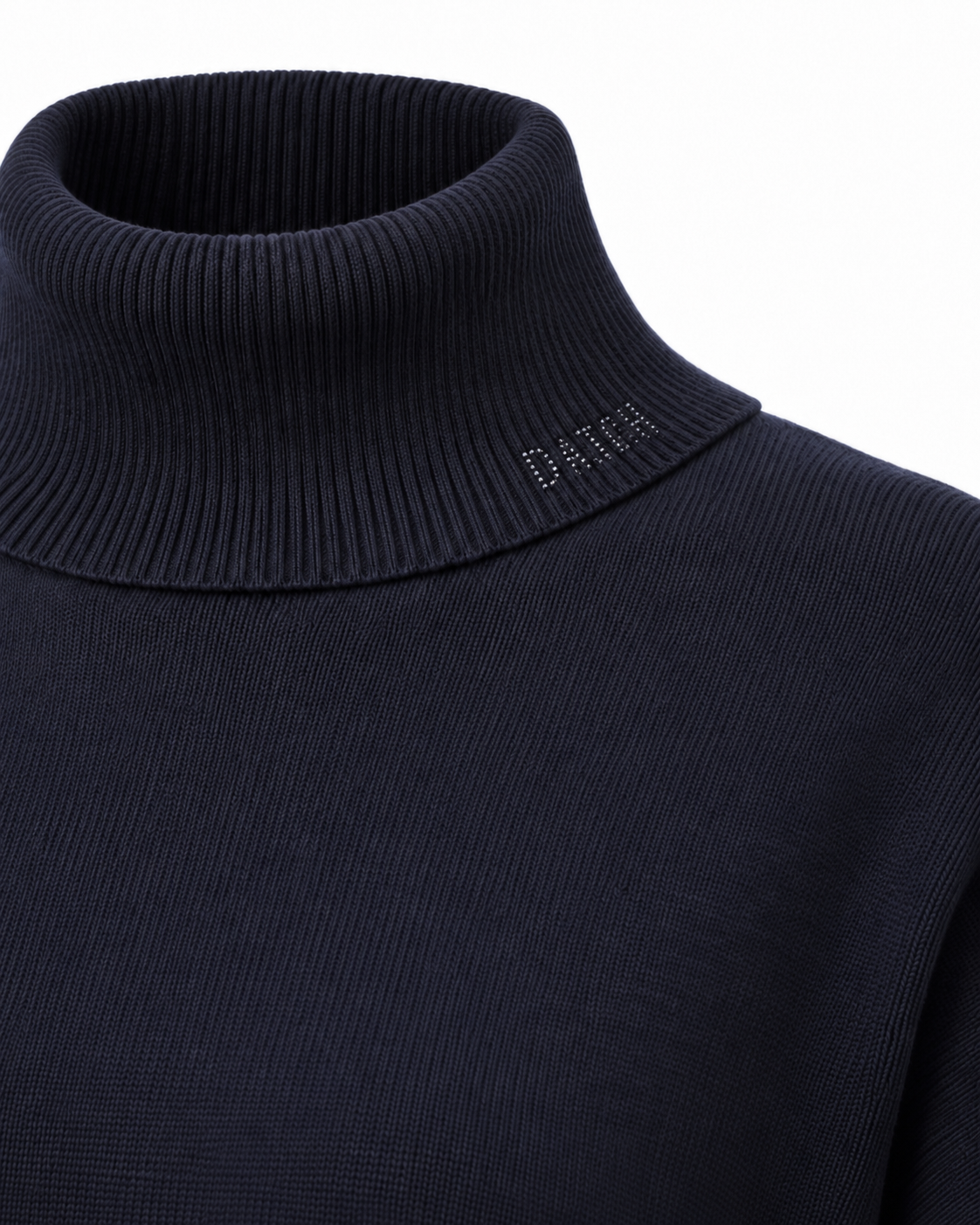 Maglia a collo alto a maniche lunghe con strass
