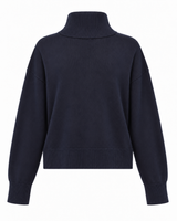 Maglia a collo alto a maniche lunghe con strass