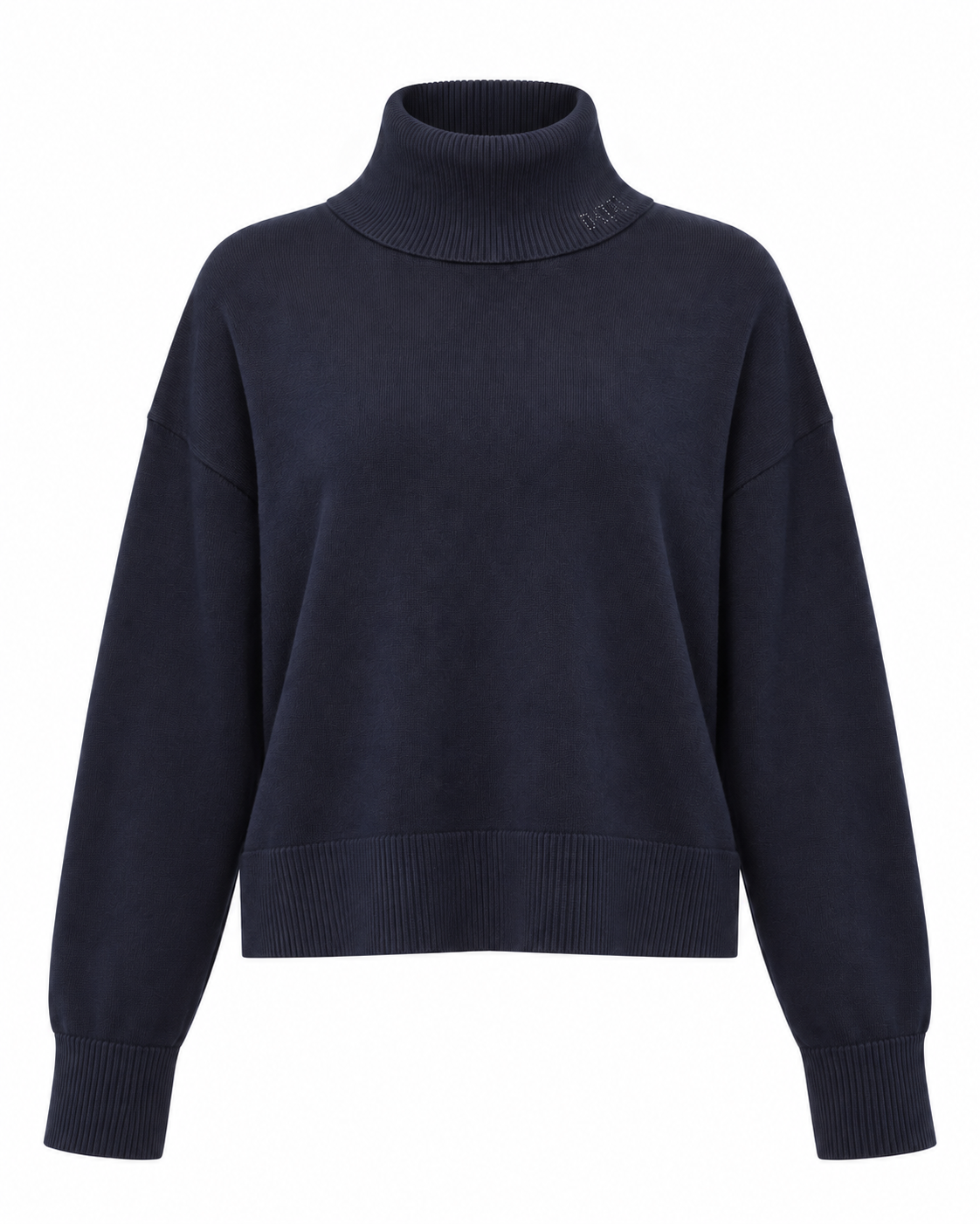Maglia a collo alto a maniche lunghe con strass