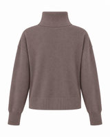 Maglia a collo alto a maniche lunghe con strass
