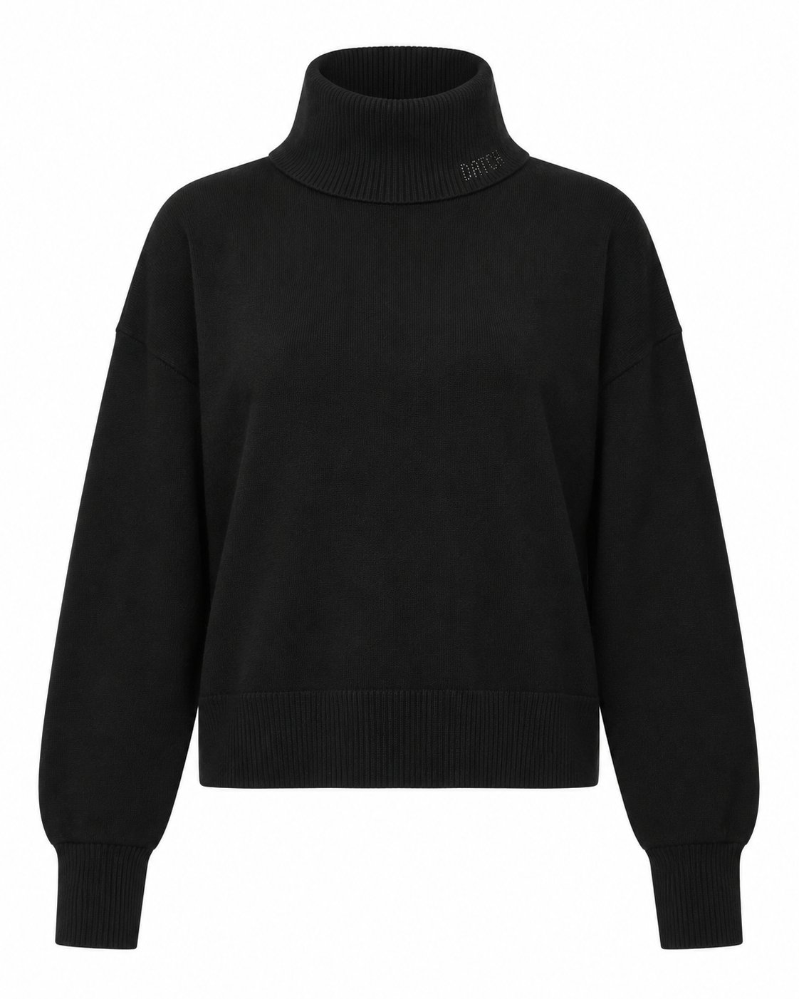 Maglia a collo alto a maniche lunghe con strass