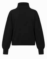 Maglia a collo alto a maniche lunghe con strass