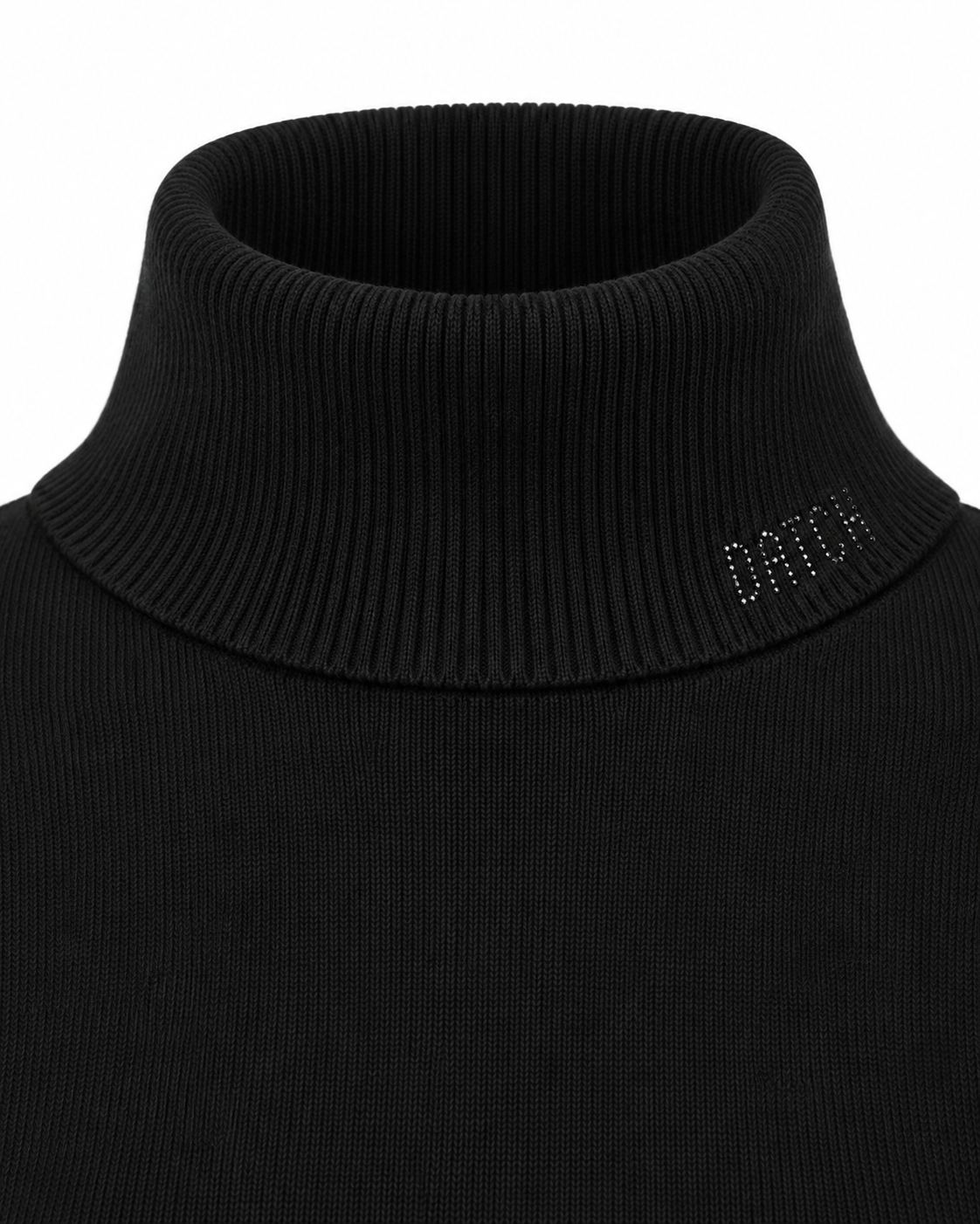 Maglia a collo alto a maniche lunghe con strass