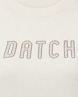 Maglia girocollo con strass e logo