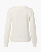 Maglia girocollo con strass e logo