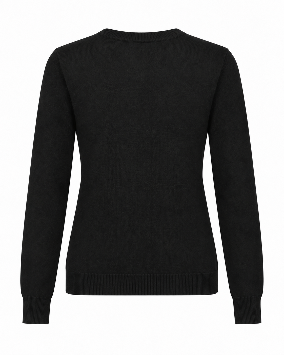 Maglia girocollo con strass e logo