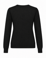 Maglia girocollo con strass e logo