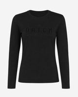T-shirt a maniche lunghe con ricamo e strass