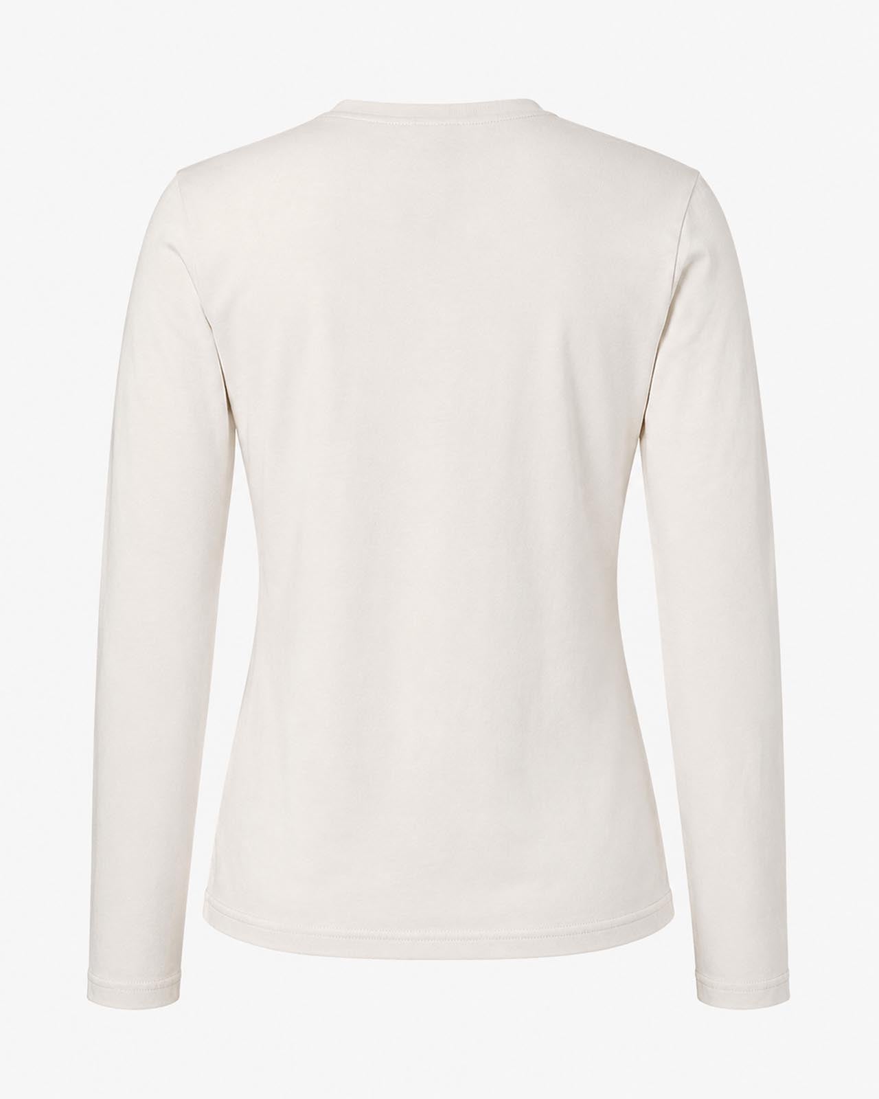 T-shirt a maniche lunghe con ricamo e strass