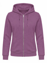 Felpa zip con cappuccio donna
