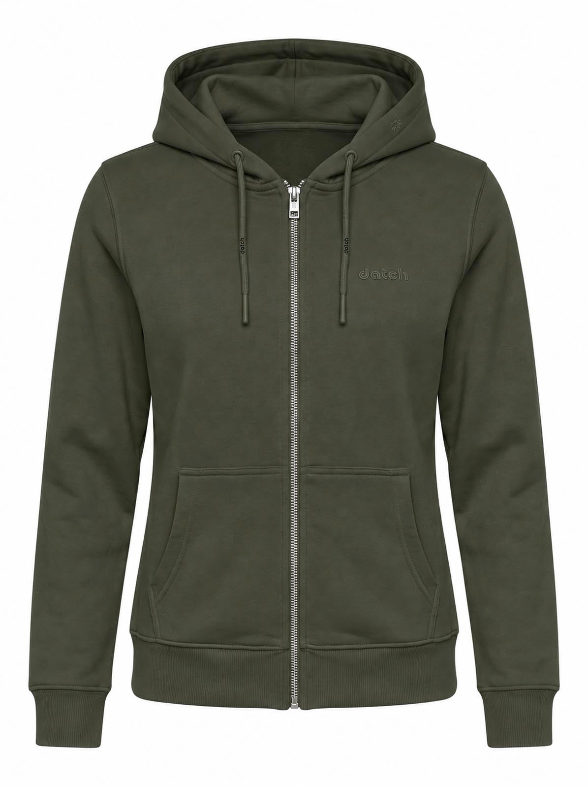 Felpa zip con cappuccio donna