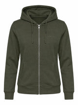 Felpa zip con cappuccio donna