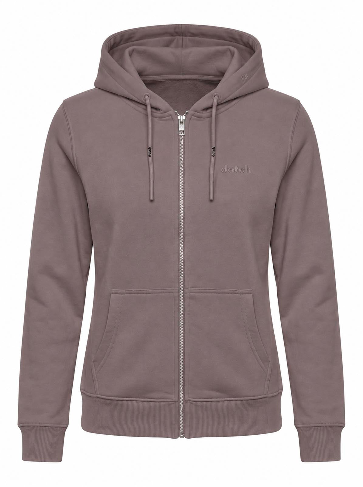 Felpa zip con cappuccio donna