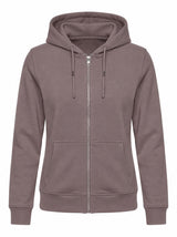 Felpa zip con cappuccio donna