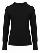 Maglia con scollo asimmetrico e strass