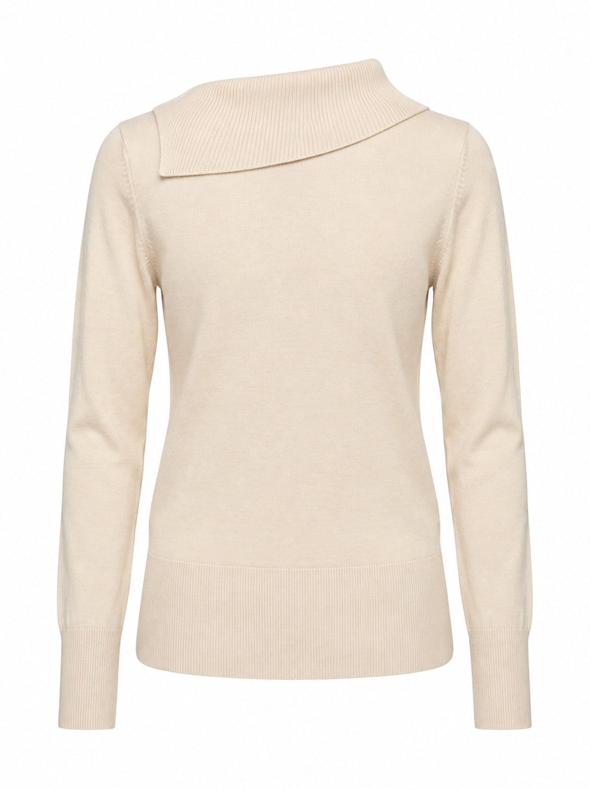 Maglia con scollo asimmetrico e strass