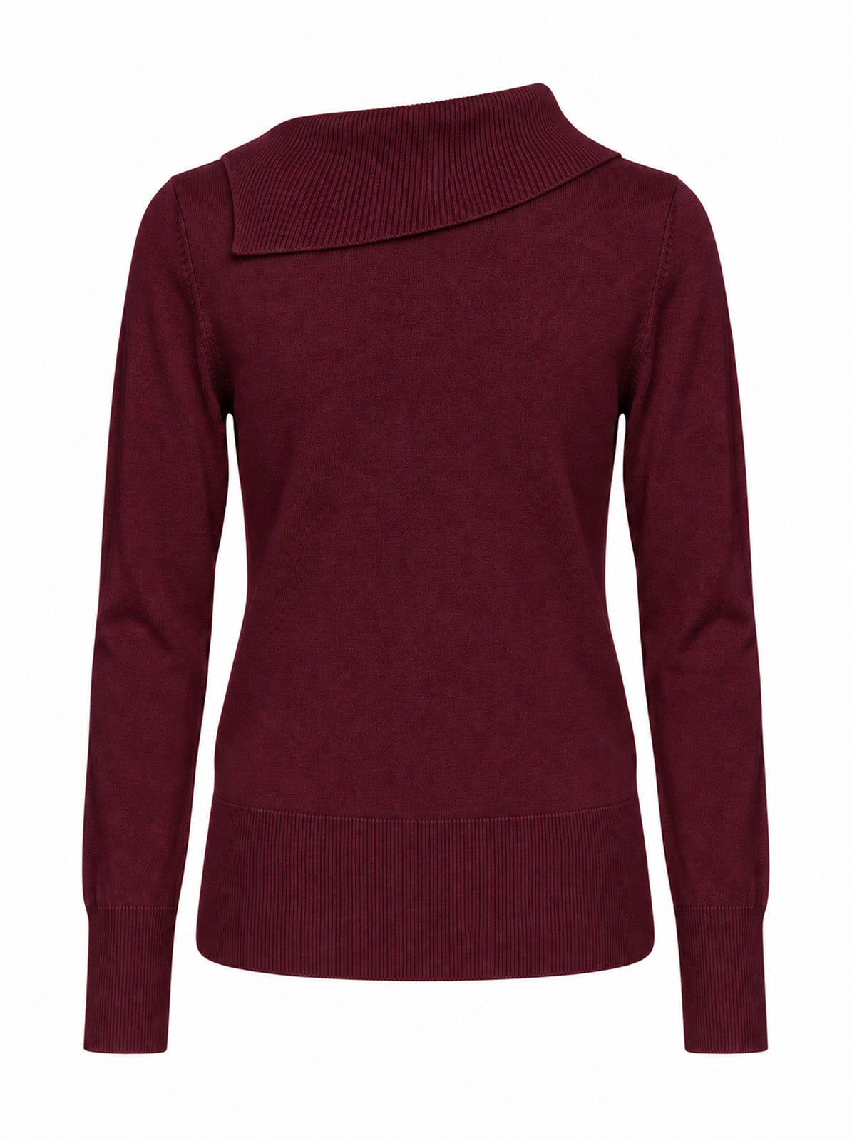 Maglia con scollo asimmetrico e strass